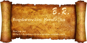Bogdanovics Renáta névjegykártya
