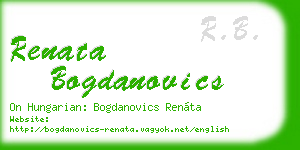 renata bogdanovics business card