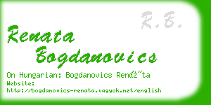 renata bogdanovics business card